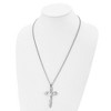 Black Bow Jewelry Men's Stainless Steel Polished XL Crucifix Necklace, 24 Inch - 2 of 4