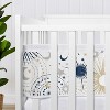 Sweet Jojo Designs Gender Neutral Unisex BreathableBaby Breathable Mesh Crib Liner Celestial Blue Gold and Grey - 3 of 4