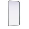 Elegant Lighting Contour Metal Rectangle Mirror 22x40 in Silver - 4 of 4