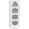 Bathroom Floor Cabinet, With 4 Drawers, 30cm Narrow Wood Bathroom Storage Unit, Freestanding Compact Cupboard Organiser - 2 of 4