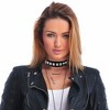Skeleteen Faux Leather Studded Choker Necklace - Black - 2 of 4