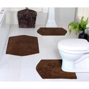 Waterford Collection Cotton Tufted Set of 3 Bath Rug Set - Home Weavers - 1 of 4