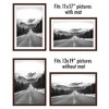 Americanflat 13x19 Picture Frame in Mahogany - Displays 11x17 With Mat and 13x19 Without Mat - Set of 5 Frames with Sawtooth Hanging Hardware - 3 of 4