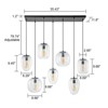 LLHZSY Black Island Pendant Chandelier 35 2/5" Wide Modern Industrial 7-Light Fixture for Dining Room Kitchen - 3 of 4