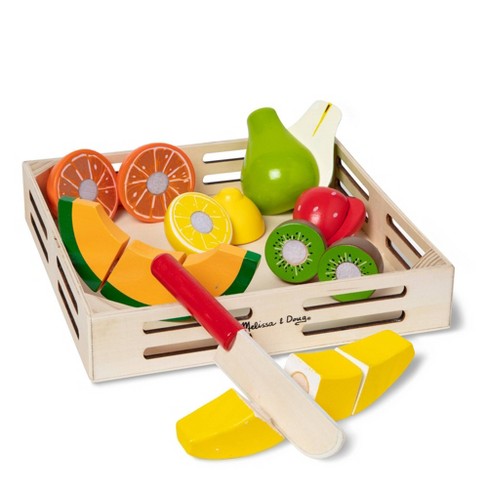 Melissa & Doug Cutting Fruit Set - Wooden Play Food Kitchen Accessory - image 1 of 4