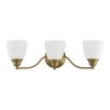 Livex Lighting Somerville 3 - Light Vanity in  Antique Brass - 3 of 4