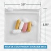 MEDca Zippered Pill Pouch Bags - 24 Pack, Slide Lock Clear Plastic Mini Bags, BPA-Free for Pills Vitamins, Supplements, Medications, Travel-Friendly - 4 of 4