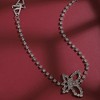 SOHI Women's Crystal Silver Casual Choker Necklace - 3 of 4