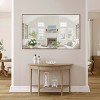 Oversized Modern Rectangle Bathroom Mirror with walnut Frame, Decorative Large Wall Mirrors for Bathroom Living Room Bedroom - 2 of 4