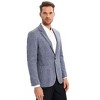 Coolmee Men's Casual Linen Blazer Jacket Lightweight Sport Coats One Button Suit Jackets - 4 of 4