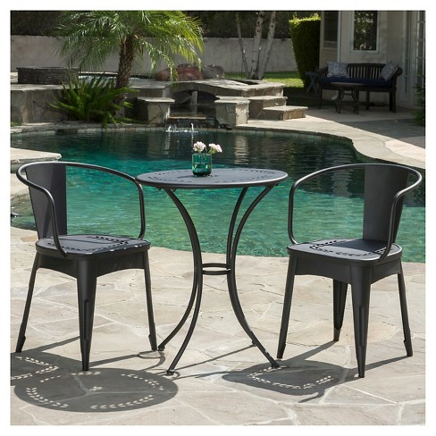 Wrought iron 2025 bistro table set