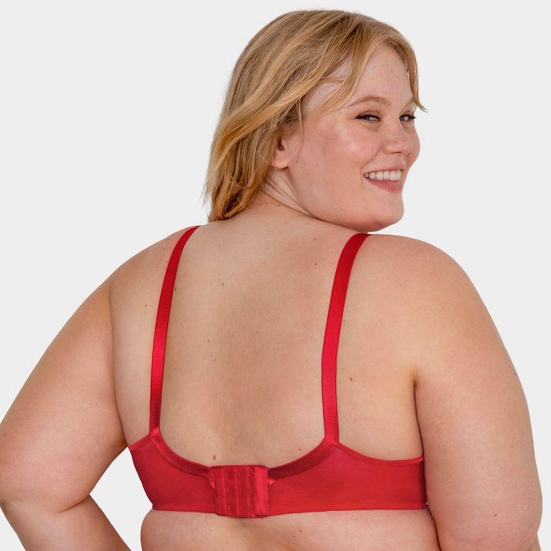 Curvy Couture Women's Plus Size No Show Lace Unlined Underwire Bra, 3 of 6