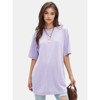 EXLURA Women's Summer Short Sleeve T Shirt Dress Casual Crewneck Resort Wear Tops - 3 of 4