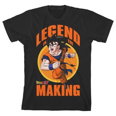 Dragonball Z Legend In The Making Goku Boys' Black Short-Sleeve T-Shirt-M