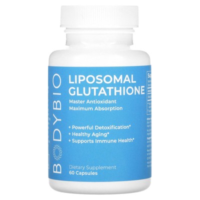 BodyBio Liposomal Glutathione, 60 Capsules (250 mg Per Capsule)