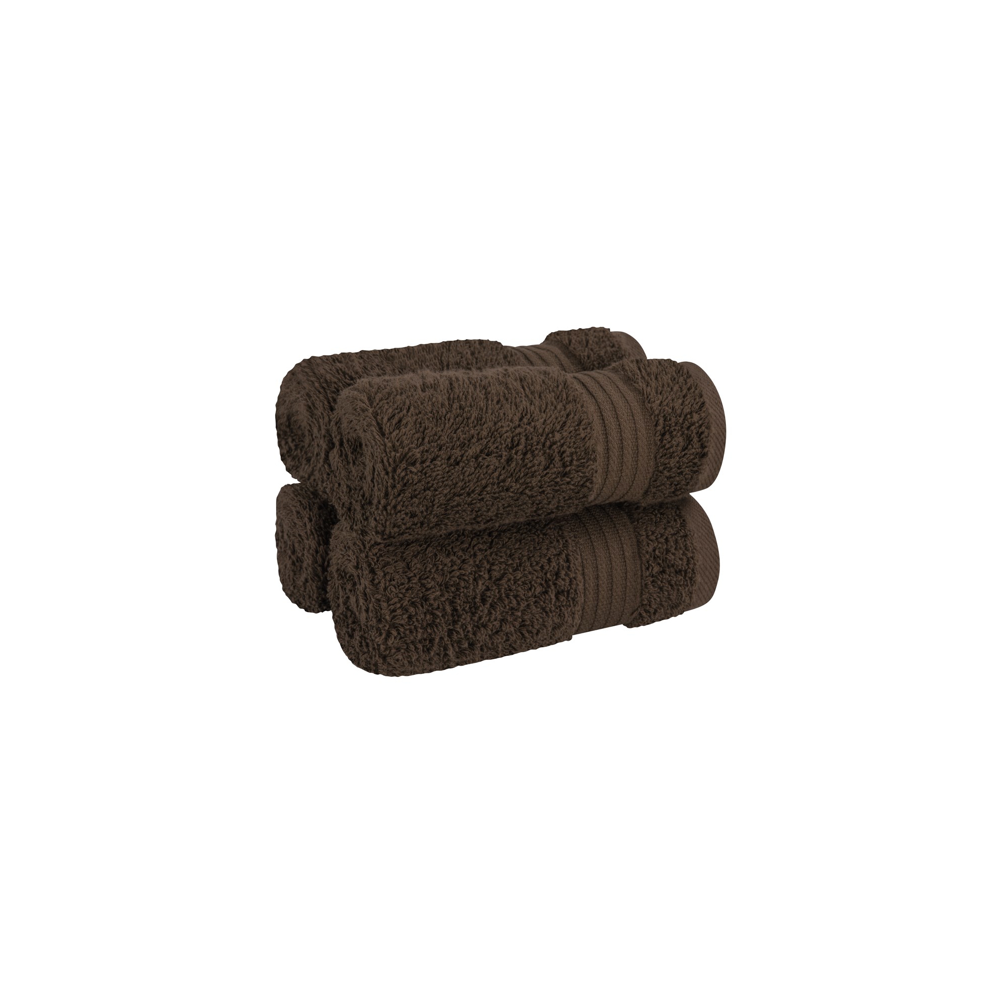 American Soft Linen Bekos 4 Pack Washcloth Set, 100% Cotton Washcloth Hand Face Towels for Bathroom and Kitchen, Brown