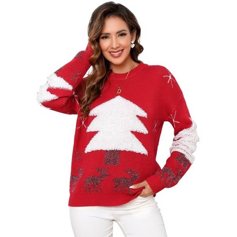 Whizmax Ugly Chirstmas Sweaters For Women Long Sleeve Funny Xmas ...