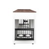 DSVIMOY Dog Cage, Furniture Style Cage with Double Door, Pet House Wooden Cage, Modern Dog House Furniture Room, White&Walnut, 70.8"*23.6"*33.5" - 2 of 4