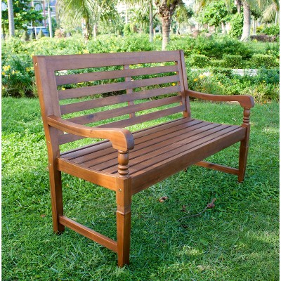 Nantucket Natural Acacia Wood Garden Bench