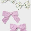 Girls' 4pk Salon Bow Clip Set - Cat & Jack™ Purple/Cream - 3 of 3