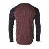 Men's 's Long Sleeve Arm Contrast Raglan Henley T-shirt - ZIMEGO - 2 of 4