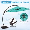 Hyleory 10/11/12 ft. Outdoor Curvy Cantilever Umbrella with Sand Bag Umbrella Base - 4 of 4