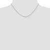 Black Bow Jewelry 0.9mm 14k White Gold Solid Diamond Cut Cable Chain Necklace - 3 of 4