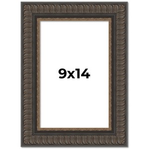 PosterPalooza | Photo Size Museum Brown Picture Frame - UV Acrylic, Foam Board Backing, Hanging Hardware - 1 of 4
