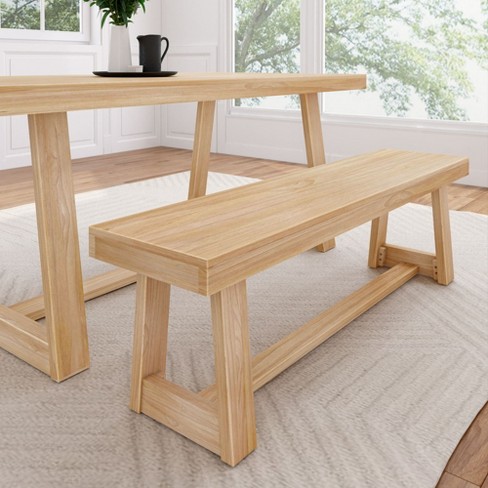Plank beam Modern Solid Wood Dining Bench Bench For Dining Table 60