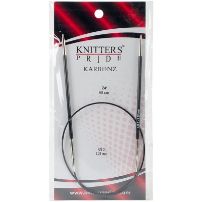 Knitter's Pride-Karbonz Fixed Circular Needles 24"-Size 3/3.25mm