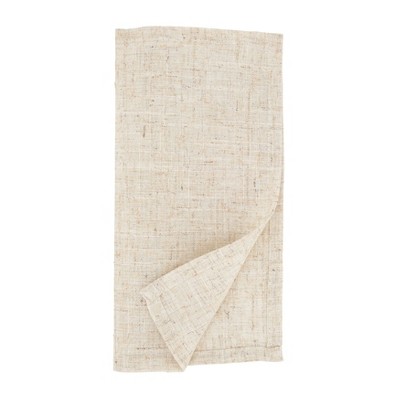 Natural Linen Blend 10" Cocktail Napkins Set of 12