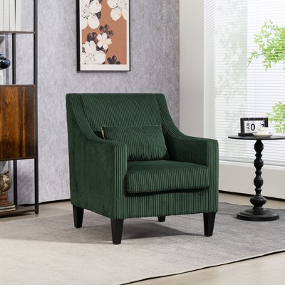 CAVINAS Luxury Chenille Accent Chair,Plush Armchair with High-Resilience Foam for Bedroom,Apartment,Waiting Room