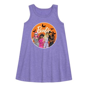 - Barbie - Costume Party Graphic Sleeveless Aline Dress - 1 of 3