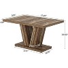 Tribesigns 47-Inch Dining Table for 4, with Heavy Duty Pedestal, Farmhouse Wooden Eating Desk for Home, Dining Room, Small Space,Brown - 2 of 4