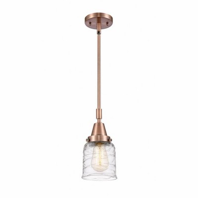 Bell - 1 Light Stem Hung Mini Pendant In Industrial Style-11.13 Inches Tall and 5 Inches Wide
