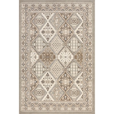 Nuloom 9x12 Becca Tiled Indoor Area Rug, Taupe, Faded Transitional ...