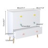 Grungis 3-Drawer Baby Dresser with Storage,Modern Wooden Cabinet with Colorful Handle for Toddler Child,for Living Room Toddler Room - 2 of 4