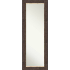 Amanti Art 19"x53" Non-Beveled Lined Bronze Full Length on The Door Mirror : Polystyrene Frame, Includes Mount Hardware - 1 of 4