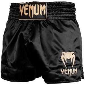 Venum Classic Muay Thai Shorts - Black/Gold - 1 of 2