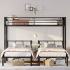 Lycvki Black Metal Triple Bunk Bed, Twin over Twin & Twin Beds for 3 - 2 of 4