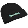 Rick and Morty Logo Knit Beanie for Men and Women, Black - 4 of 4