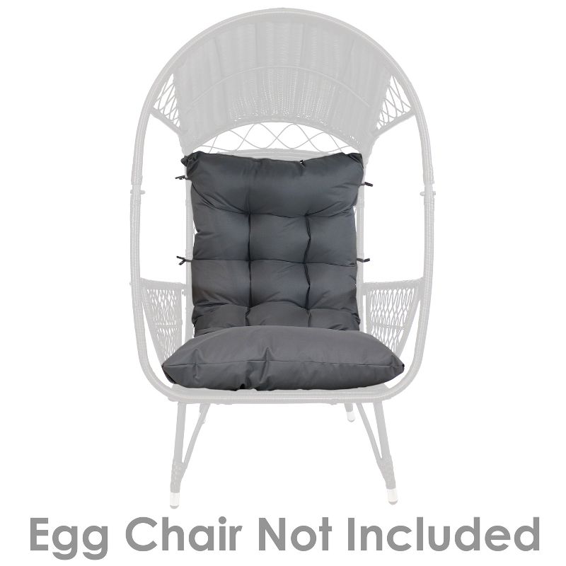 Sunnydaze Outdoor Egg Chair Polyester Replacement Cushion, 5 of 8