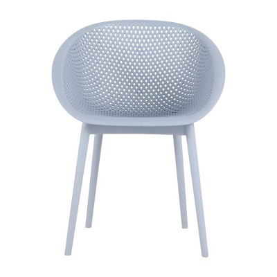 GlasFlength Accent Chairs Modern Stackable Lounge Chairs All Weather Construction For Indoor Outdoor Spaces, Blue, 23.23"*23.23"*30.91"