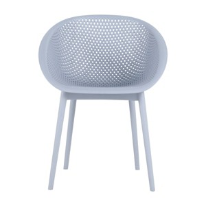 GlasFlength Accent Chairs Modern Stackable Lounge Chairs All Weather Construction For Indoor Outdoor Spaces, Blue, 23.23"*23.23"*30.91" - 1 of 4