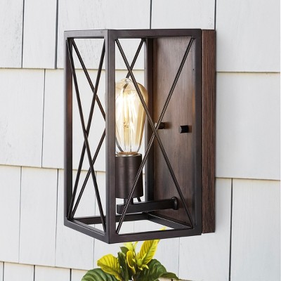 Norris 10.5" Bronze Industrial Rustic LED Wall Sconce