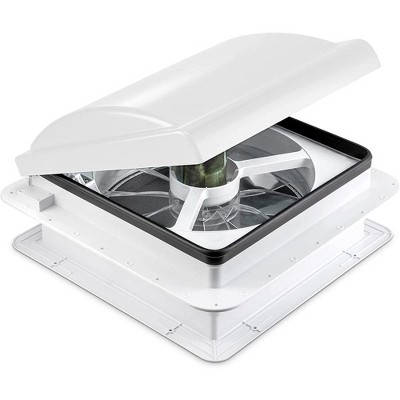 Hike Crew RV Accessories, 14” RV Roof Vent Fan with White Lid