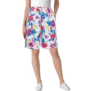 Woman Within Plus Size Sport Knit Short - 1 of 4