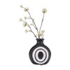 Sagebrook Home Ceramic Vase - Round Abstract Vase - Contemporary Home or Office Decor - 4 of 4