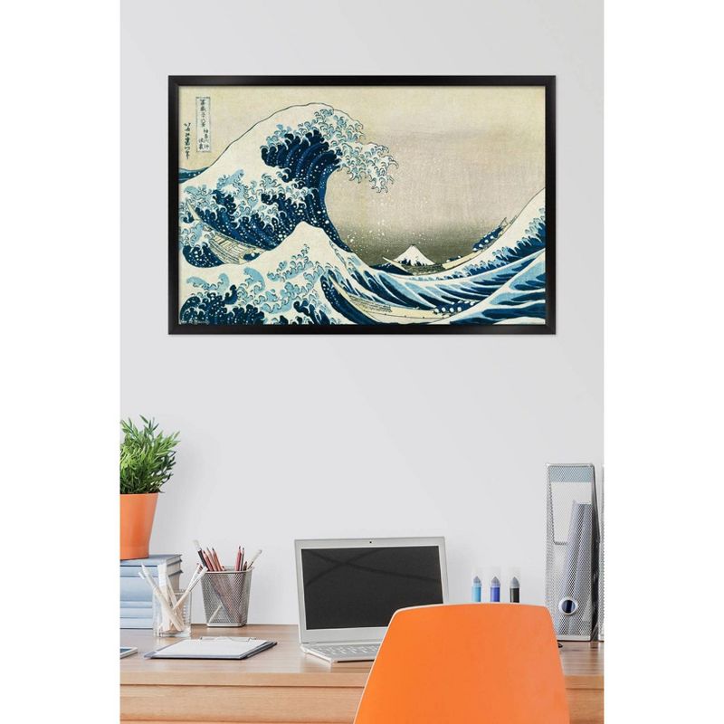 The Great Wave Framed Poster Trends International, 5 of 7