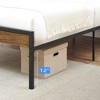 Industrial Metal Platform Bed Frame with Headboard - Sturdy Wood-Slat Support & Under-Bed Storage, No Box Spring Needed ,Black - 4 of 4